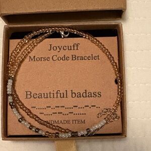 “Beautiful Badass” Morse code bracelet.  Can also be worn as a necklace